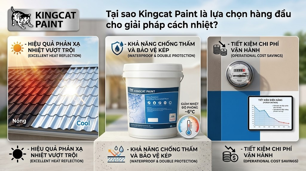 Tại sao Kingcat Paint là lựa chọn hàng đầu cho giải pháp cách nhiệt?